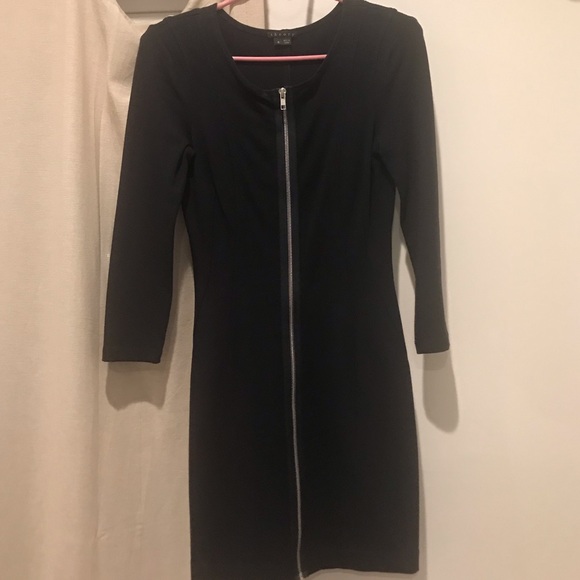 Navy theory dress with silver zipper - Picture 2 of 2